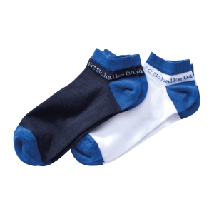 FC Schalke 04 Sneakersocken 2er-Pack Gr. 43-46