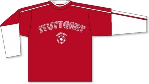 Produktabbildung Kids Longsleeve Shirt Soccer City "Stuttgart", rot, Gr. 128