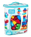 Mega Bloks Maxi Bausteinbeutel, blau, 60 Bausteine