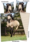 Pferde Foto-Bettwäsche Andalusier 135x200cm Flanell