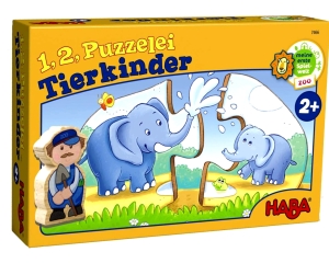 Haba 1, 2, Puzzelei - Tierkinder