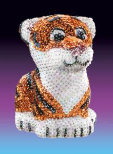 3D Sequin Art Tiger