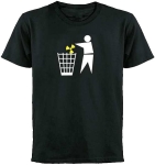Anti Atomkraft T-Shirt Atommüll, schwarz - verschiedene Größen