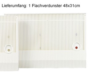 BENTA Flachverdunster 48x31cm weiß