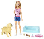 Barbie Hundemama mit Welpen & Puppe