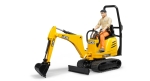 Bruder JCB Mikrobagger 8010 CTS und Bauarbeiter