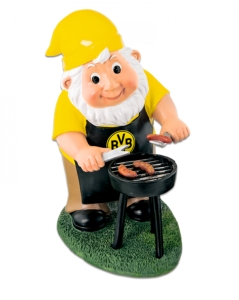 Borussia Dortmund Gartenzwerg mit Grill