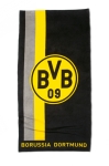 Borussia Dortmund Strandtuch Logo im Streifenmuster, 150x75cm
