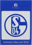FC Schalke 04 Aufkleber blau und weiß 8cm