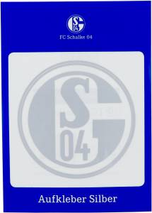 FC Schalke 04 Aufkleber silberfarben 8cm