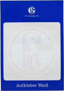 FC Schalke 04 Aufkleber weiß 8cm