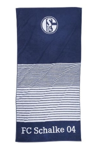 FC Schalke 04 Badetuch Streifen marine, 90x180cm