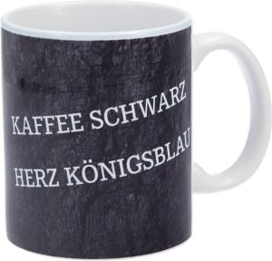 FC Schalke 04 Tasse "Kaffee Schwarz-Herz Königsblau"