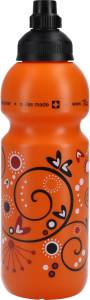 Fizzii Trinkflasche Blumenornament 600 ml, auslaufsicher