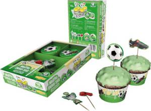 Fußball Muffin Deko Set 48tlg