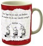 Gregs Tagebuch Tasse rot  "Idioten"