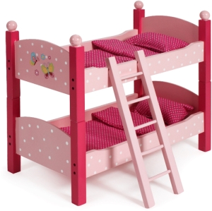 Holz Puppenetagenbett Papilio pink