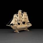 Holzbausatz Segelschiff 80 Teile