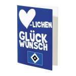 HSV Grußkarte "Herzlichen Glückwunsch" 18 x 12cm