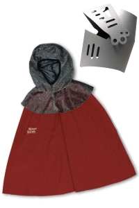 Ritter Trenk Umhang und  Ritterhelm, 2-teilig