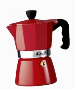 La Cafetire Espressobereiter 3 Tassen rot