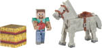 Minecraft Steve mit weißen Pferd