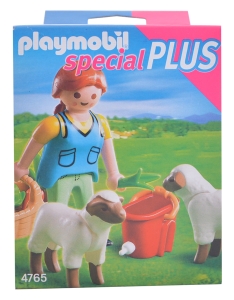 PLAYMOBIL 4765 Bäuerin bei Schäfchen-Fütterung