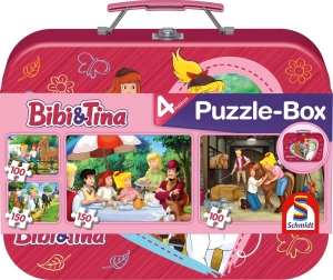 Puzzle Bibi im Metallkoffer 2x100 Teile, 2x150 Teile