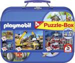 PLAYMOBIL Puzzle im Koffer 2 x 60 Teile, 2 x 100 Teile