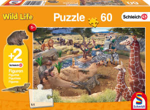 Puzzle Schleich An der Wasserstelle, 60 Teile