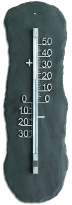 Schiefer Innen-Außenthermometer, Metall