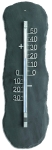 Schiefer Innen-Außenthermometer, Metall