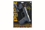 25-Sch Pistole Percy 16cm schwarz Plastik Schnellf