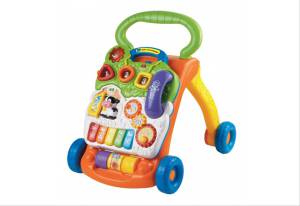 Baby Spiel- und Laufwagen mit integrierter Spielkonsole, grün