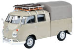 VW T1 beige mit Dachträger und Gepäck