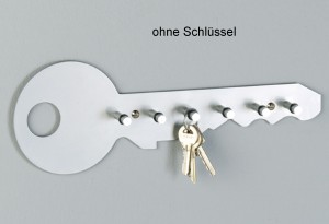 ZELLER PRESENT Schlüsselhalter, alugrau, 35x12cm